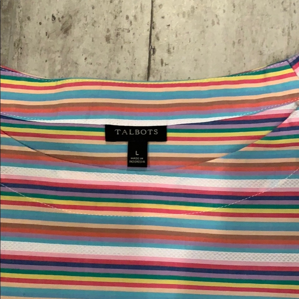 Talbots Multi Color Striped Top - Picture 2 of 2
